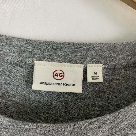 AG Adriano Goldschmied Women’s M Short Sleeve T-Shirt Gray Ruffle Sleeve Tee - Picture 4 of 6